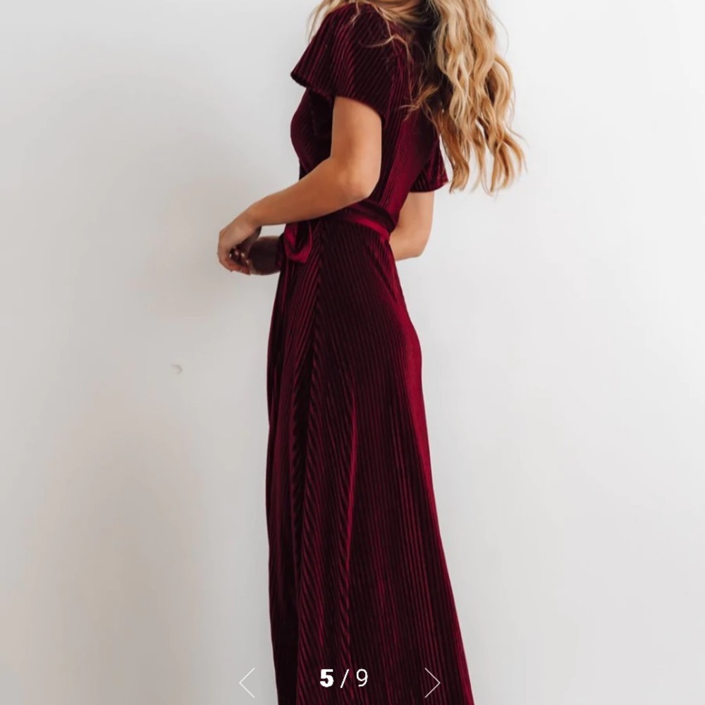 Baltic born- Mulberry Andi Ribbed Velvet Wrap Dress